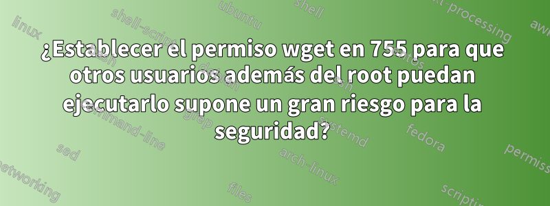 ¿Establecer el permiso wget en 755 para que otros usuarios además del root puedan ejecutarlo supone un gran riesgo para la seguridad?