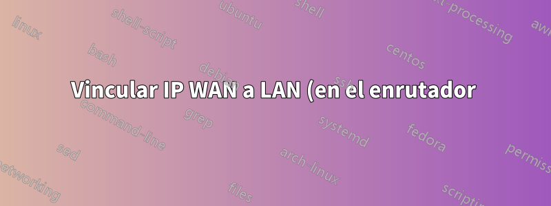 Vincular IP WAN a LAN (en el enrutador) IIS