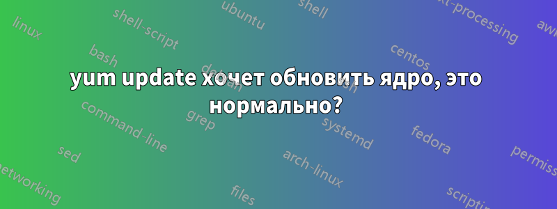 yum update хочет обновить ядро, это нормально?