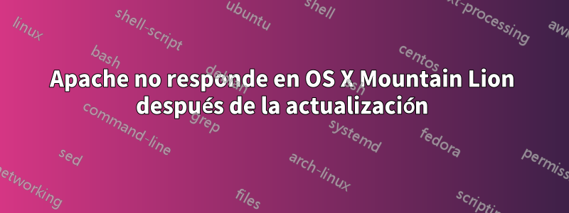 Apache no responde en OS X Mountain Lion después de la actualización