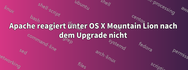 Apache reagiert unter OS X Mountain Lion nach dem Upgrade nicht