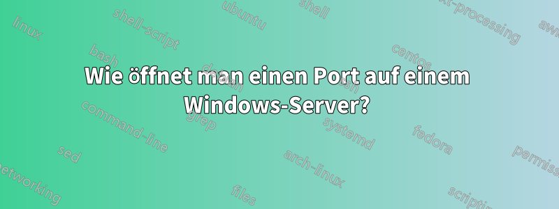 Wie öffnet man einen Port auf einem Windows-Server?