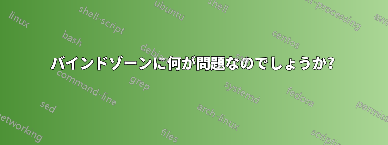 バインドゾーンに何が問題なのでしょうか?