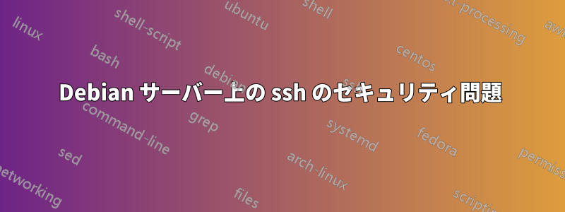 Debian サーバー上の ssh のセキュリティ問題