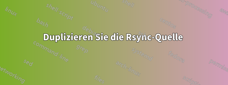 Duplizieren Sie die Rsync-Quelle