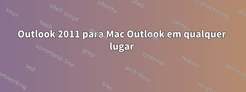 Outlook 2011 para Mac Outlook em qualquer lugar