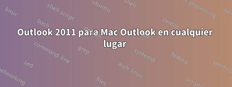 Outlook 2011 para Mac Outlook en cualquier lugar