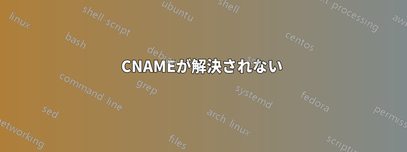 CNAMEが解決されない