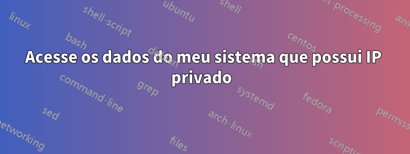 Acesse os dados do meu sistema que possui IP privado 