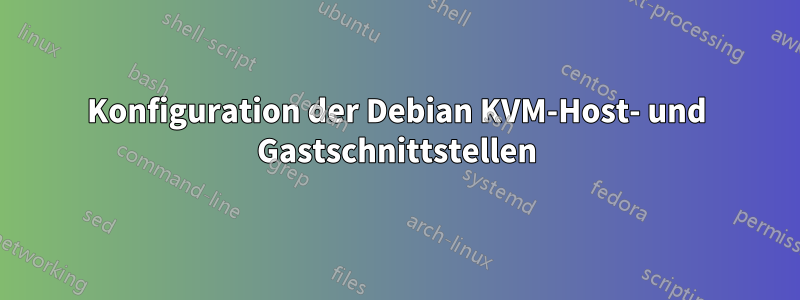 Konfiguration der Debian KVM-Host- und Gastschnittstellen