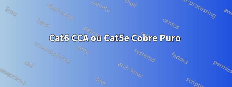 Cat6 CCA ou Cat5e Cobre Puro