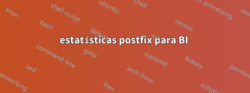 estatísticas postfix para BI