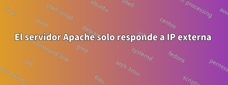 El servidor Apache solo responde a IP externa