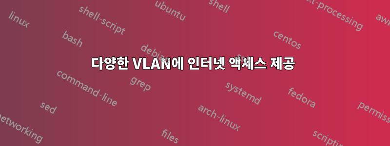 다양한 VLAN에 인터넷 액세스 제공