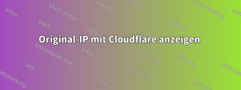 Original-IP mit Cloudflare anzeigen