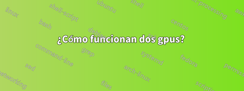 ¿Cómo funcionan dos gpus?