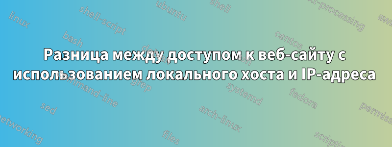 Разница между доступом к веб-сайту с использованием локального хоста и IP-адреса