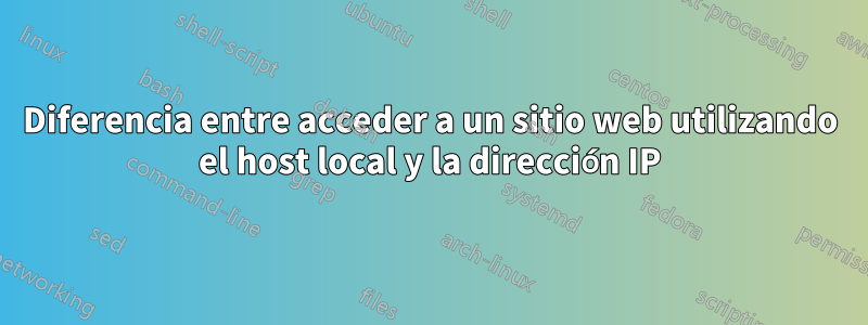 Diferencia entre acceder a un sitio web utilizando el host local y la dirección IP