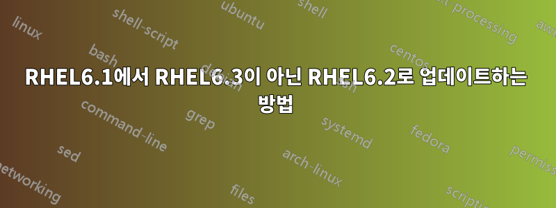 RHEL6.1에서 RHEL6.3이 아닌 RHEL6.2로 업데이트하는 방법