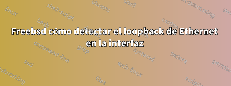 Freebsd cómo detectar el loopback de Ethernet en la interfaz