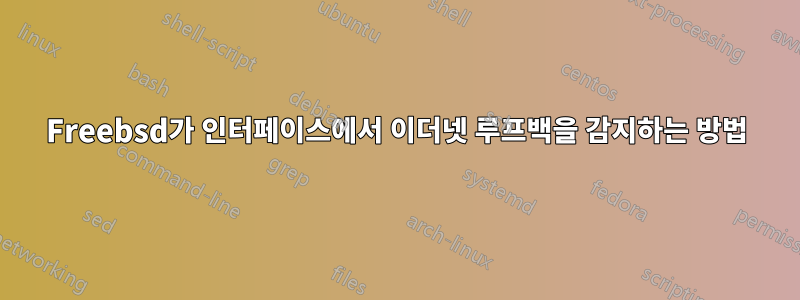 Freebsd가 인터페이스에서 이더넷 루프백을 감지하는 방법