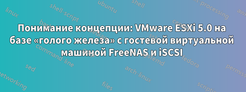 Понимание концепции: VMware ESXi 5.0 на базе «голого железа» с гостевой виртуальной машиной FreeNAS и iSCSI