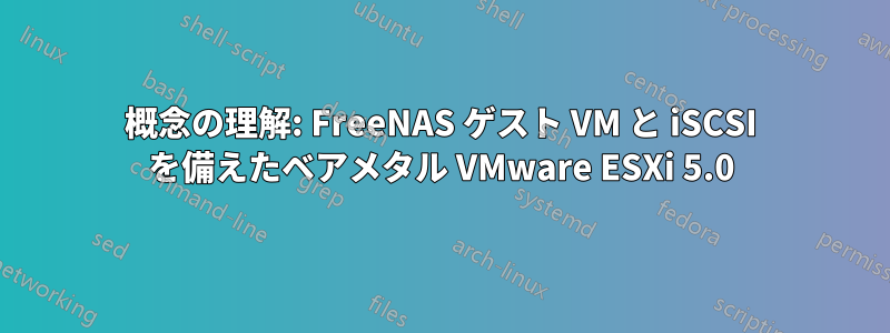 概念の理解: FreeNAS ゲスト VM と iSCSI を備えたベアメタル VMware ESXi 5.0