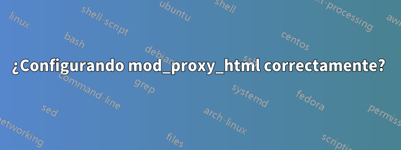 ¿Configurando mod_proxy_html correctamente?