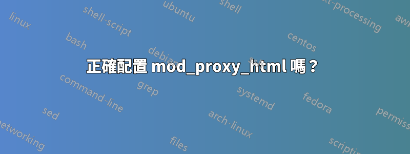 正確配置 mod_proxy_html 嗎？