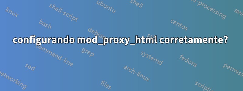 configurando mod_proxy_html corretamente?