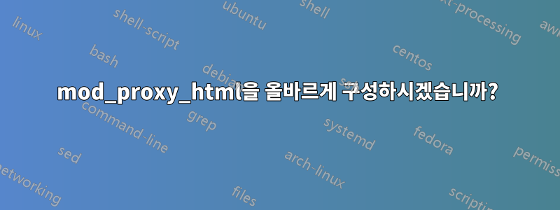 mod_proxy_html을 올바르게 구성하시겠습니까?