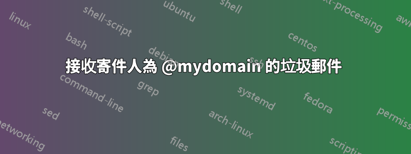 接收寄件人為 @mydomain 的垃圾郵件