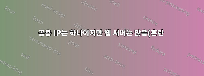 공용 IP는 하나이지만 웹 서버는 많음(혼란)