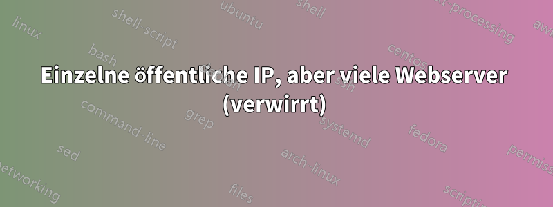 Einzelne öffentliche IP, aber viele Webserver (verwirrt)