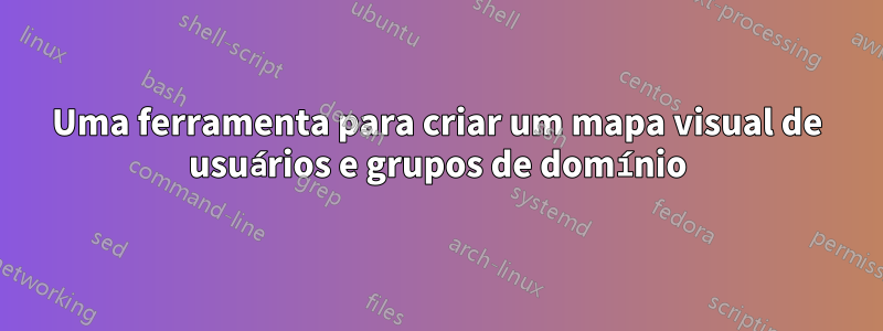 Uma ferramenta para criar um mapa visual de usuários e grupos de domínio