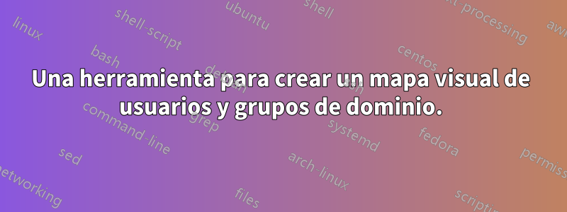 Una herramienta para crear un mapa visual de usuarios y grupos de dominio.