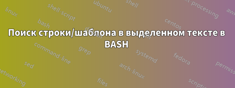 Поиск строки/шаблона в выделенном тексте в BASH