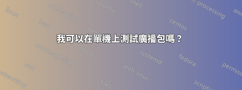 我可以在單機上測試廣播包嗎？