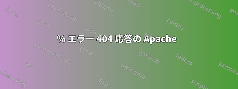 75% エラー 404 応答の Apache 