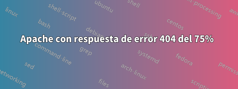 Apache con respuesta de error 404 del 75% 