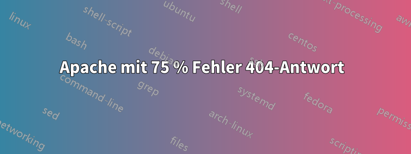 Apache mit 75 % Fehler 404-Antwort 