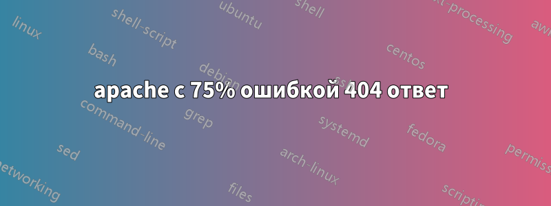 apache с 75% ошибкой 404 ответ 