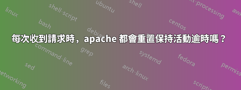 每次收到請求時，apache 都會重置保持活動逾時嗎？