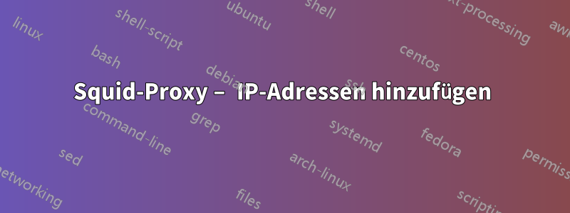 Squid-Proxy – IP-Adressen hinzufügen