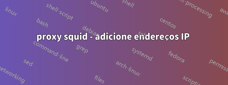 proxy squid - adicione endereços IP