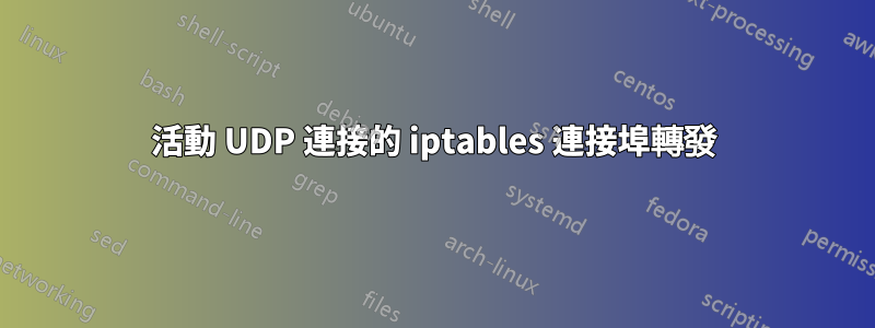 活動 UDP 連接的 iptables 連接埠轉發