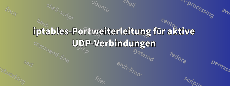 iptables-Portweiterleitung für aktive UDP-Verbindungen