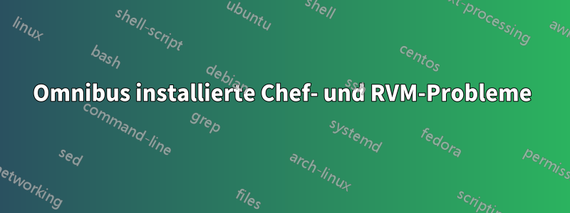 Omnibus installierte Chef- und RVM-Probleme