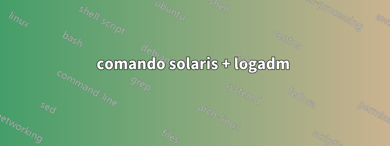 comando solaris + logadm