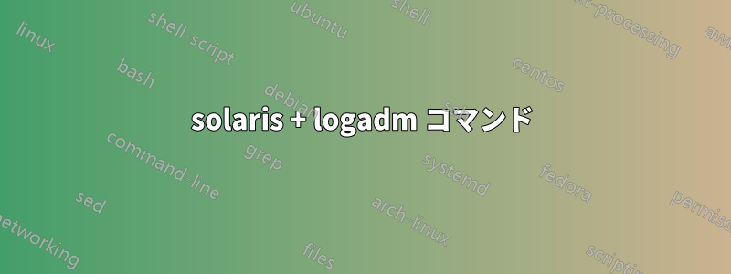 solaris + logadm コマンド